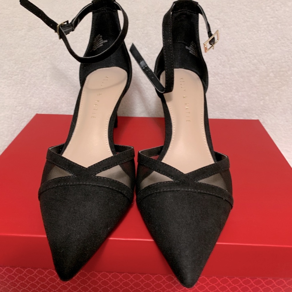 KELLY & KATIE NWT Sz 7-2 3/4”Black Heels 👠